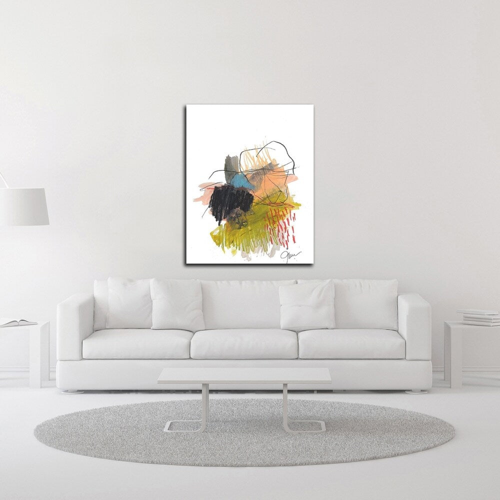 Abstract Landscape No. 30 by Jan Weiss - Premium Canvas Wall Art Print - Ready to Hang - Modern Home & Office Decor for Living Room, Bedroom or Workspace