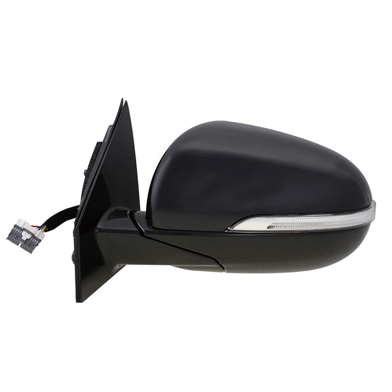 2016-2018 Kia Sorento Driver Side Power Heated Mirror with Turn Signal & Blind Spot Detection - Manual Folding, Flat Glass (Partslink KI1320208) - Perfect for Winter Driving & Enhanced Safety
