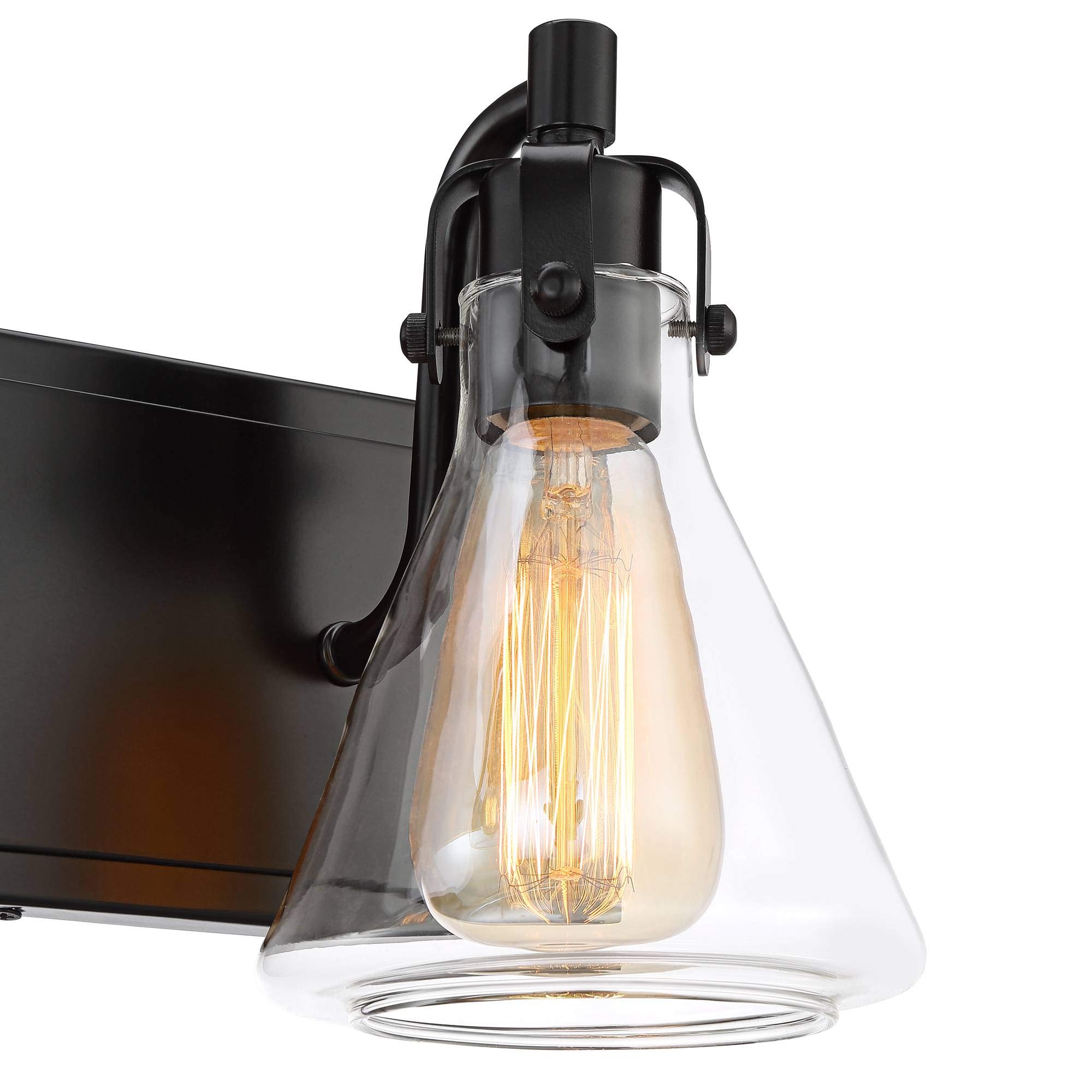 Possini Euro Cindy Farmhouse Industrial Rustic Wall Light - Bronze Brown Metal Hardwired 33