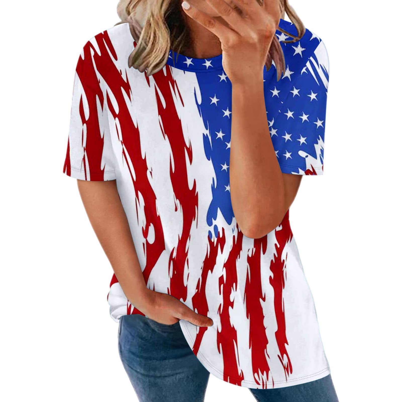 Women's Workout Tops - Short Sleeve Flowy Casual Tee Shirts for Summer | V-Neck & Crew Neck Options | Plus Size Activewear for Yoga, Running & Gym
