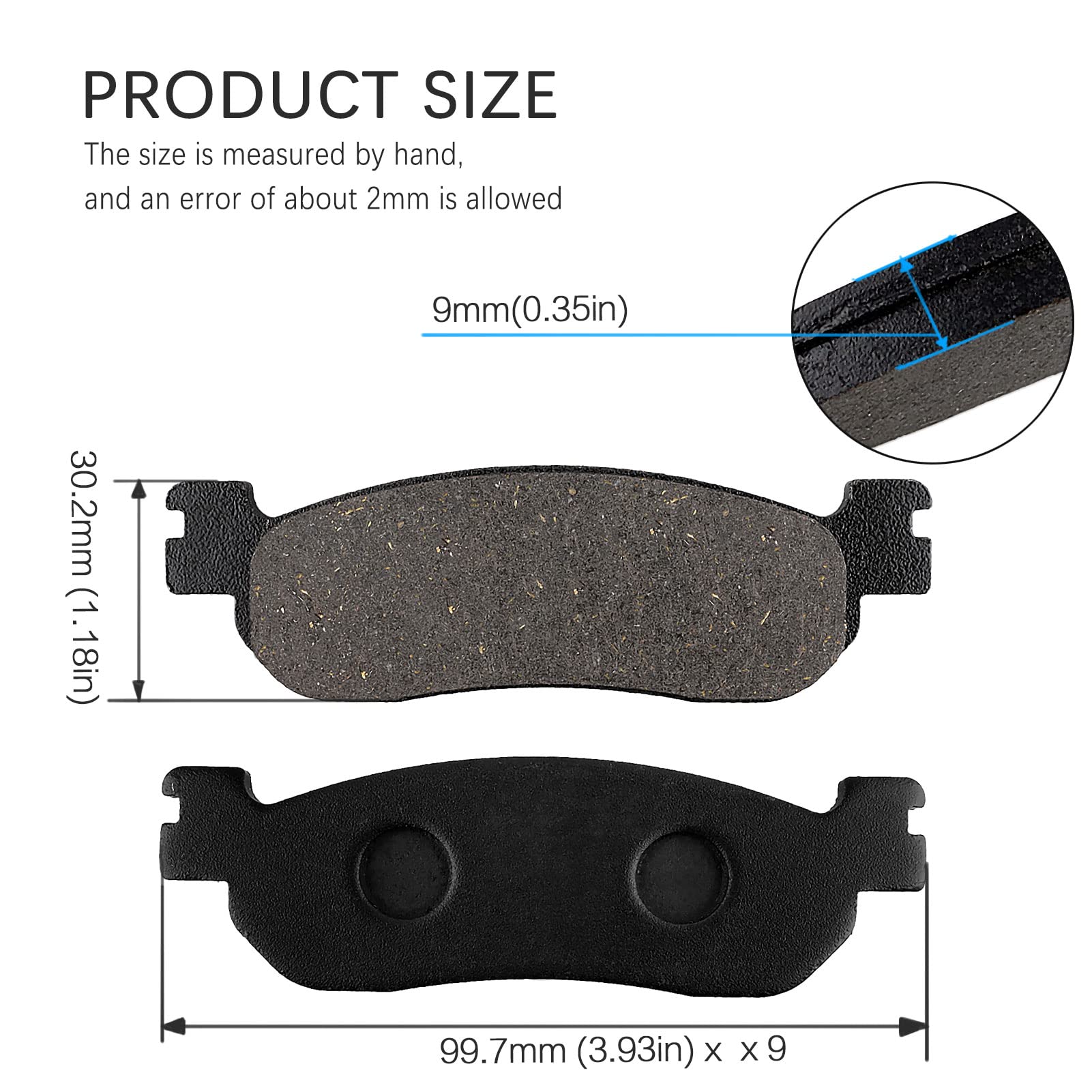 High-Performance Rear Brake Pads for Yamaha YZF600R R6 (1999-2002) & YZF1000 R1 (2002-2003) - Perfect for Street Riding, Track Days, and Commuting