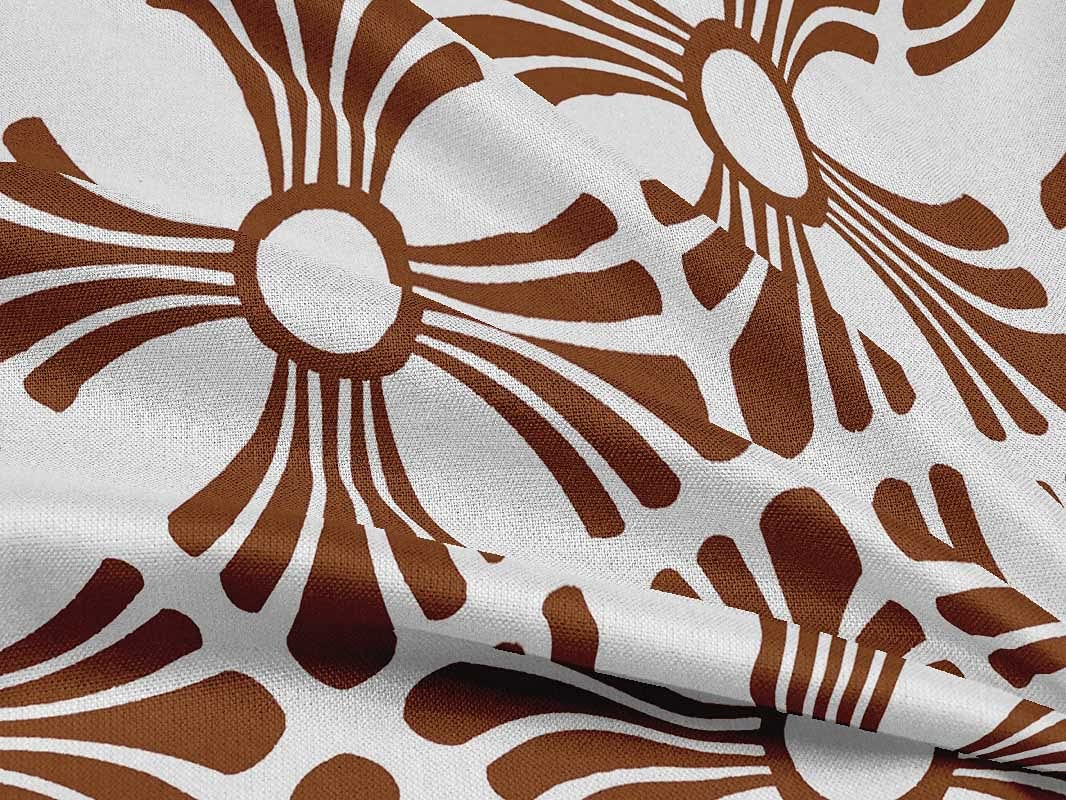 oneOone Rayon Brown Fabric Mosaic - 56 Inch Wide Printed Sewing Material by The Yard for DIY Clothing, Dresses & Home Decor Projects | Soft, Durable & Versatile Craft Fabric