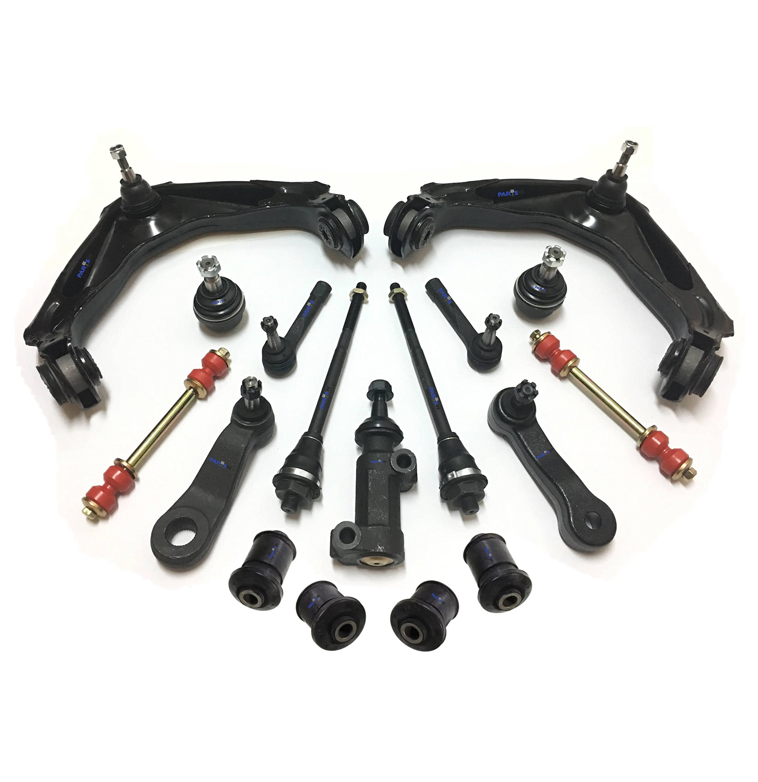 17-Piece Complete Suspension Kit for Chevrolet Silverado/Suburban 2500 - Control Arms with Ball Joints, Tie Rod Ends, Idler & Pitman Arms, Front Lower Control Arm Bushings | Heavy-Duty Replacement for Smooth Ride & Off-Road Performance
