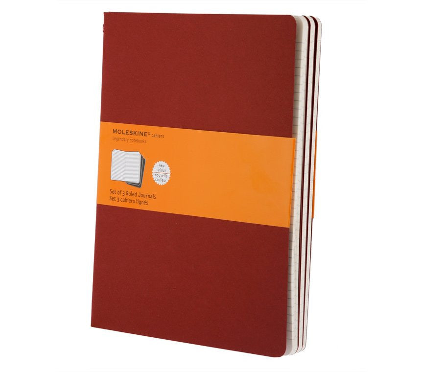 Premium Moleskine Ruled Cahier Journal Set - 3 Pack with Durable Cardboard Cover for Note Taking, Sketching & Daily Planning | Perfect for Students, Artists & Professionals