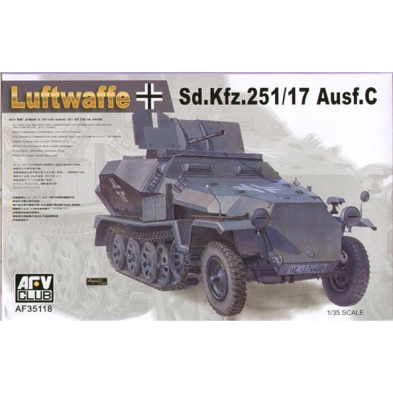 1/35 Scale German Sd.Kfz.25 Ausf.C Late Type Military Vehicle Model Kit - AFV 35118 - Perfect for WWII Tank Enthusiasts & Scale Model Builders