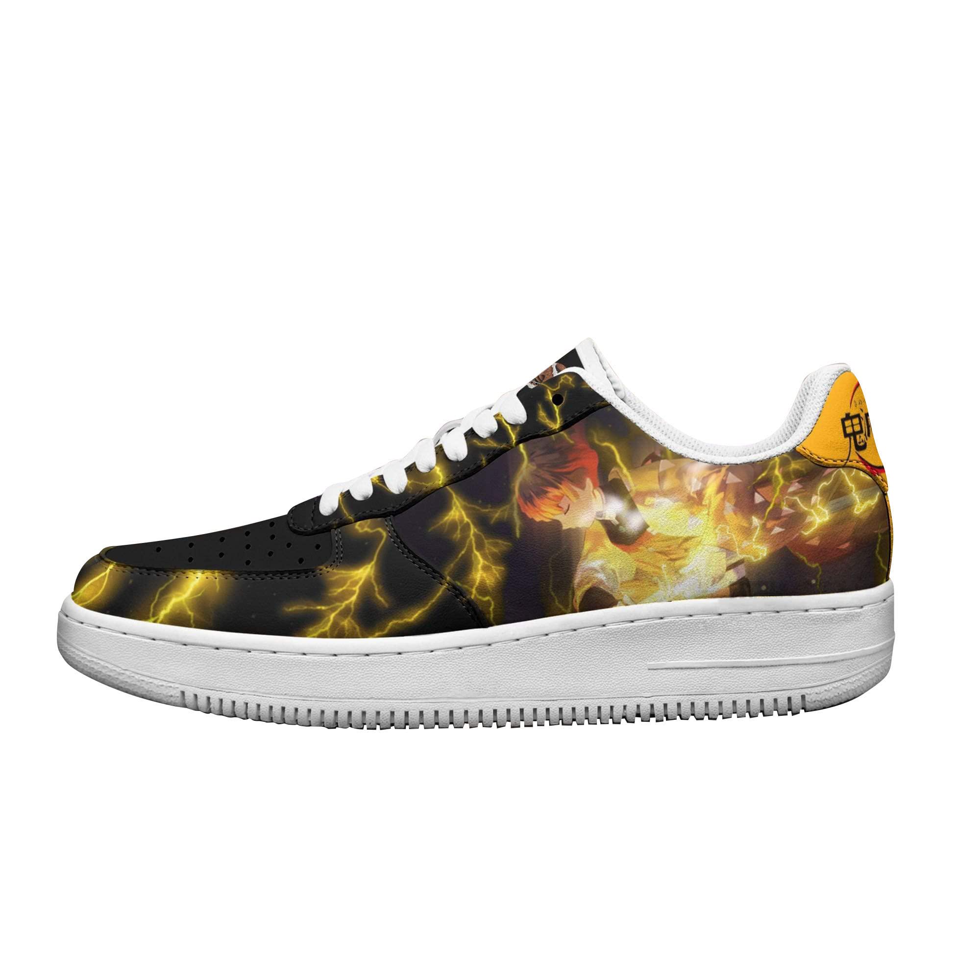 Custom Demon Slayer Anime Sneakers - Tanjiro, Nezuko, Zenitsu & Giyu Printed Low-Top Basketball Shoes for Men & Women | Japan Manga Cosplay, Outdoor Running & Casual Wear | Perfect Anime Gift for Fans