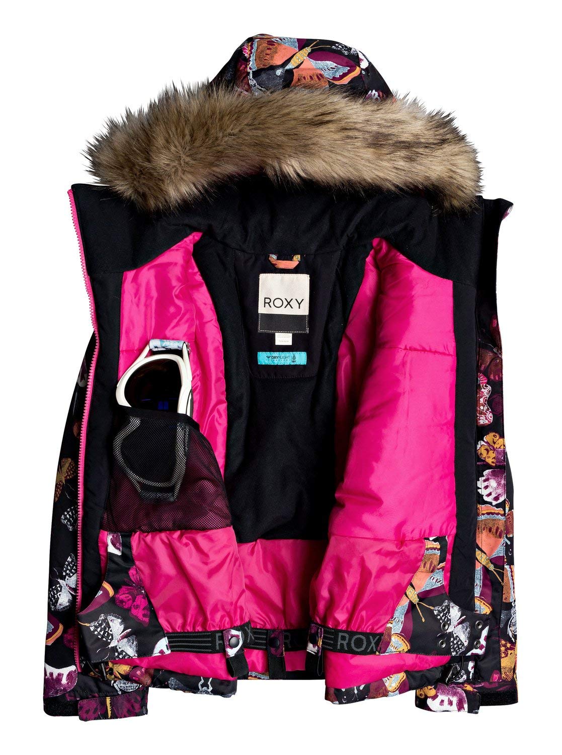 Roxy American Pie Girl Jacket - Stylish Winter Coat for Teens, Water-Resistant & Warm Outerwear for School, Snow, and Outdoor Activities