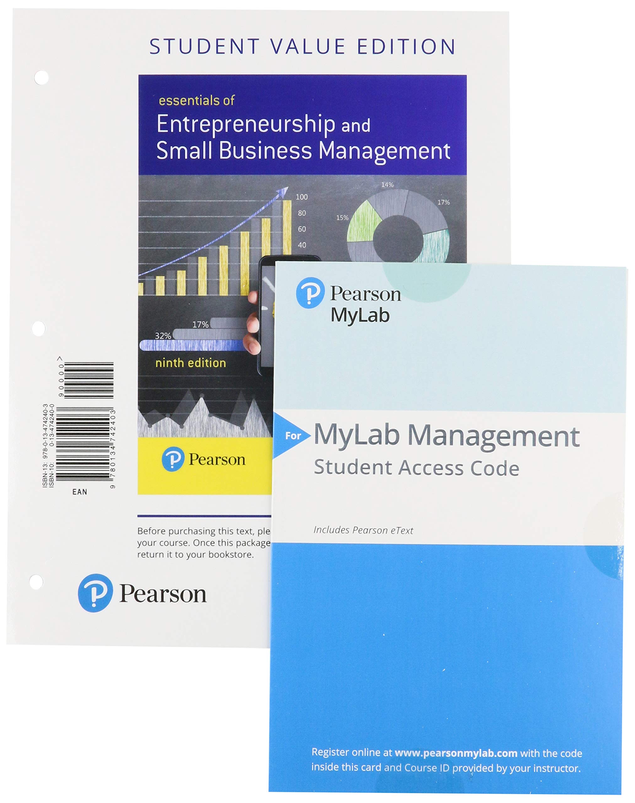 Essentials of Entrepreneurship and Small Business Management Textbook with 2019 MyLab Entrepreneurship Access Card - Student Value Edition | Business Education & Startup Guide for College Students