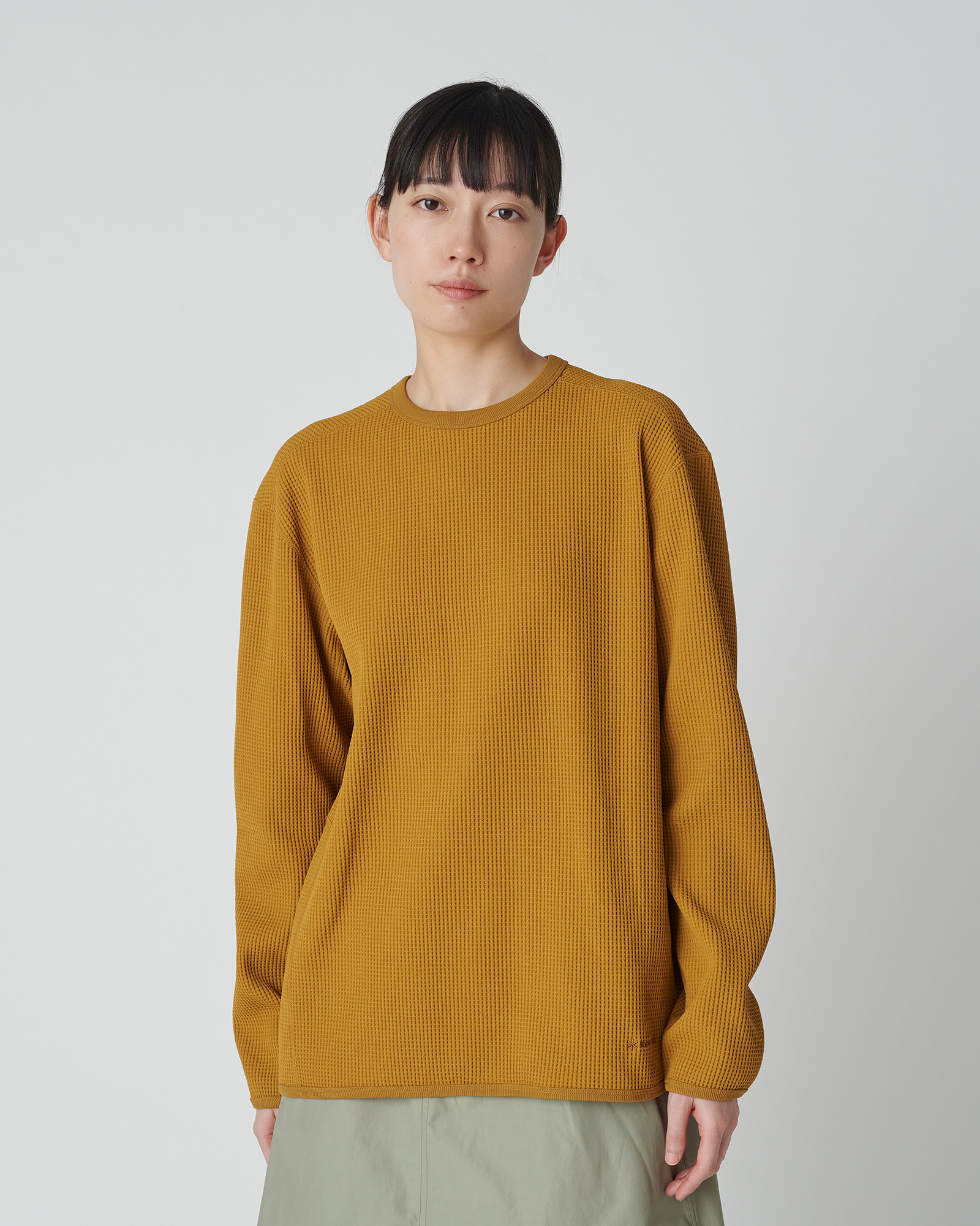 Dry Waffle Long Sleeve T-Shirt for Men - Breathable Cotton Crewneck Top for Casual Wear, Workout & Outdoor Activities