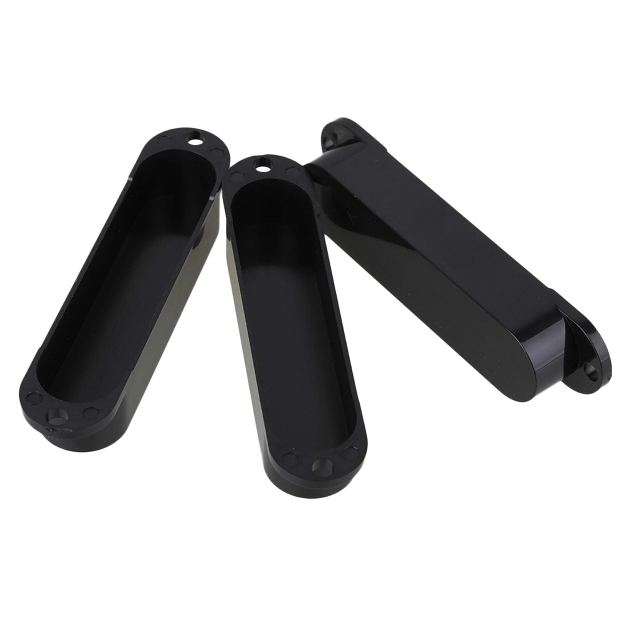 Lovermusic 82mm Black Plastic Closed Shell Electric Guitar Single Coil Pickup Covers (3-Pack) - Perfect for Fender Stratocaster, Telecaster & DIY Guitar Upgrades