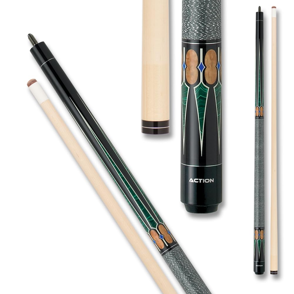 Premium ACT131 Exotic Pool Cue - Birds Eye Maple & Black Stained Maple Design | Professional Billiards Stick for Tournament & Home Game Use
