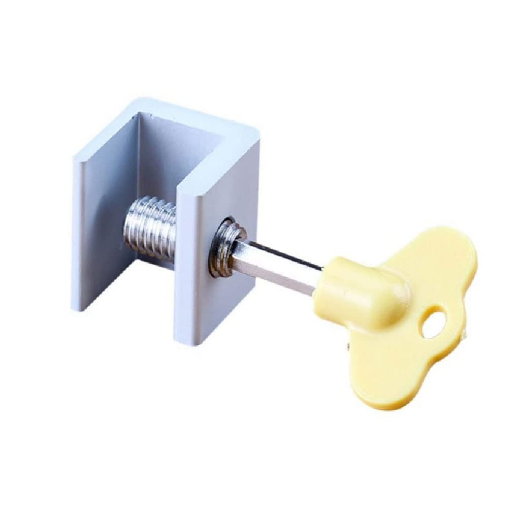 Adjustable Sliding Window Lock - Aluminum Alloy Security Lock with Key for Home & Office Safety - Perfect for Childproofing, Burglar Prevention, and Pet Safety