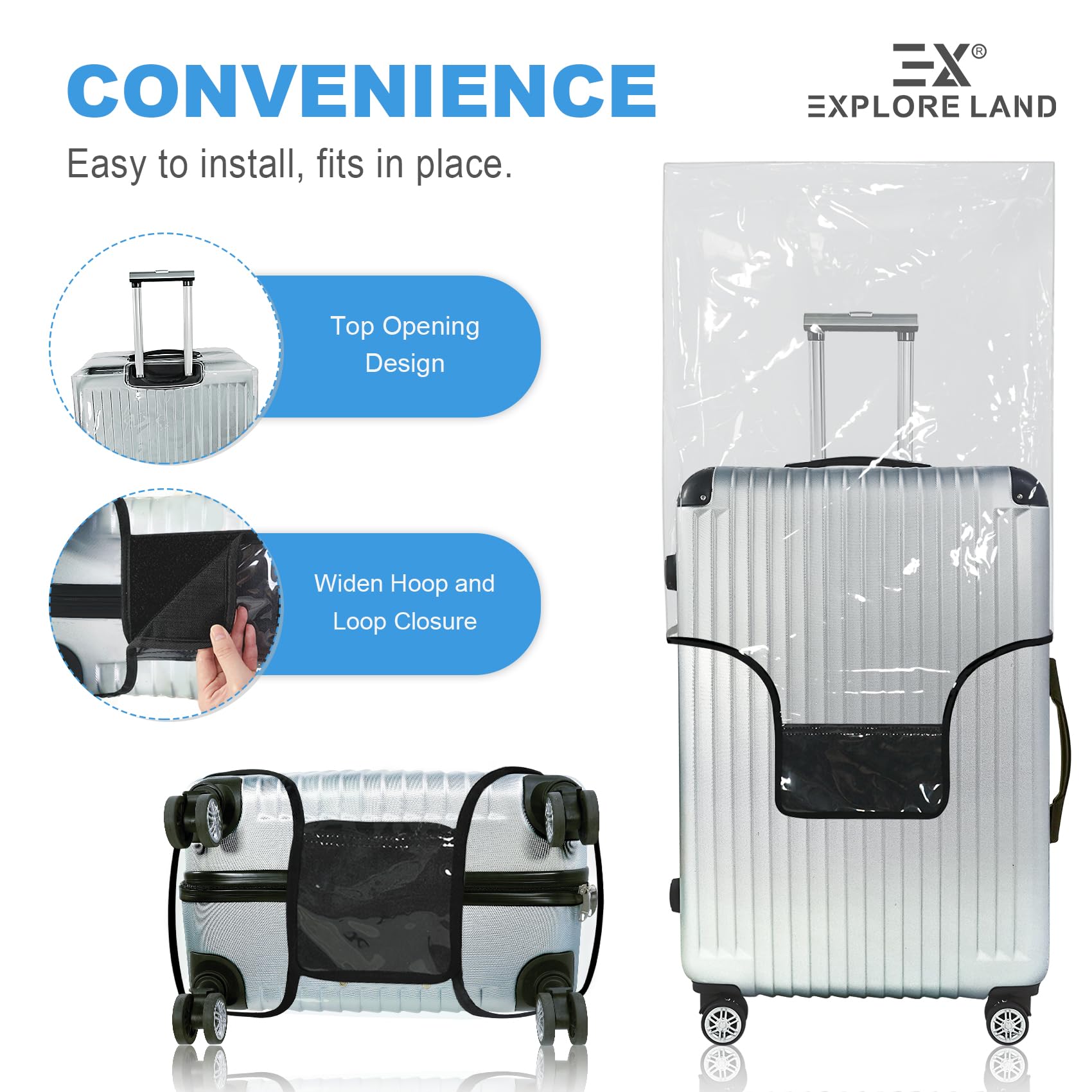 Durable 27-29 Inch Luggage Cover - Waterproof PVC Suitcase Protector for Travel & Airplane | Perfect for International Flights, Business Trips & Vacation Packing