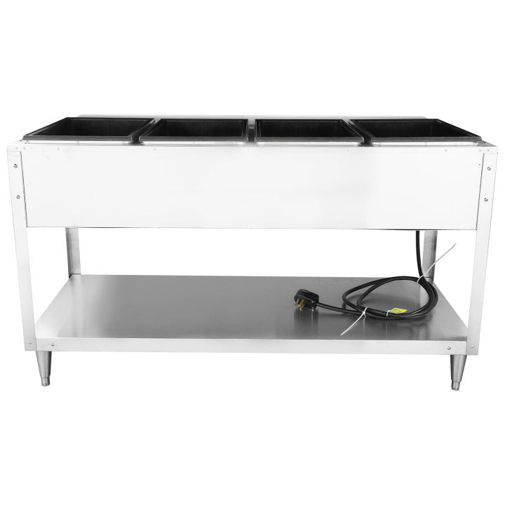 Vollrath ServeWell 60.7 Hot Food Table with 4 Wells & Cutting Board 120V - Commercial Buffet Warmer for Restaurants, Catering & Cafeterias