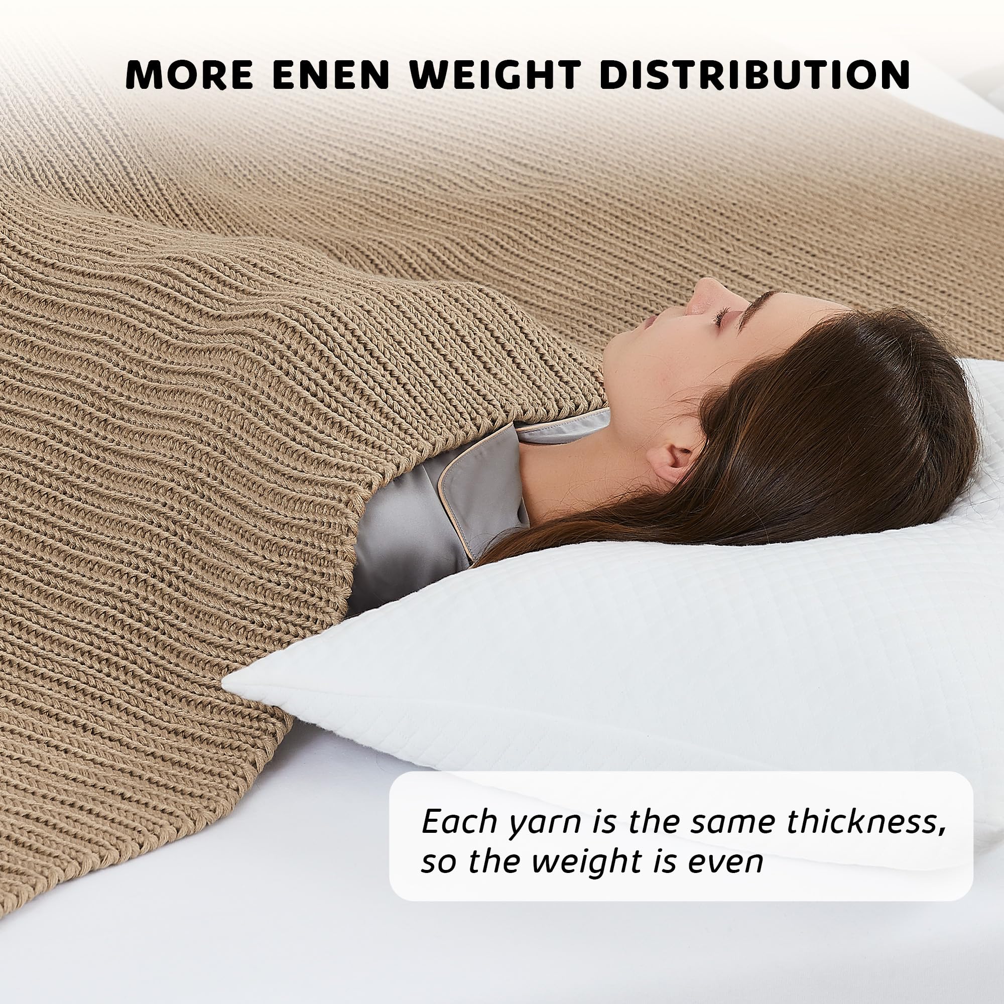 L'AGRATY 12lbs Weighted Blanket for Adults - 48