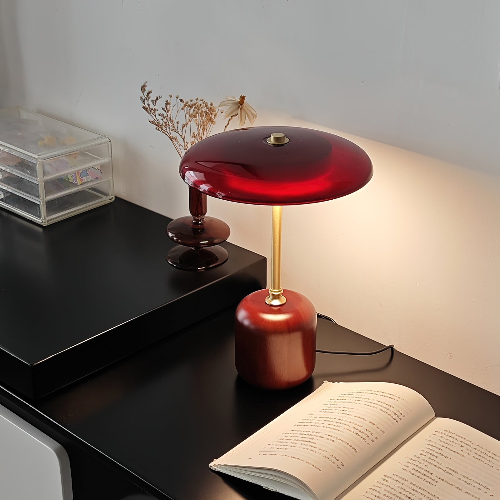 Alaula Modern LED Table Lamp with USB Port - Adjustable Brightness for Bedroom, Living Room & Office Desk Lighting