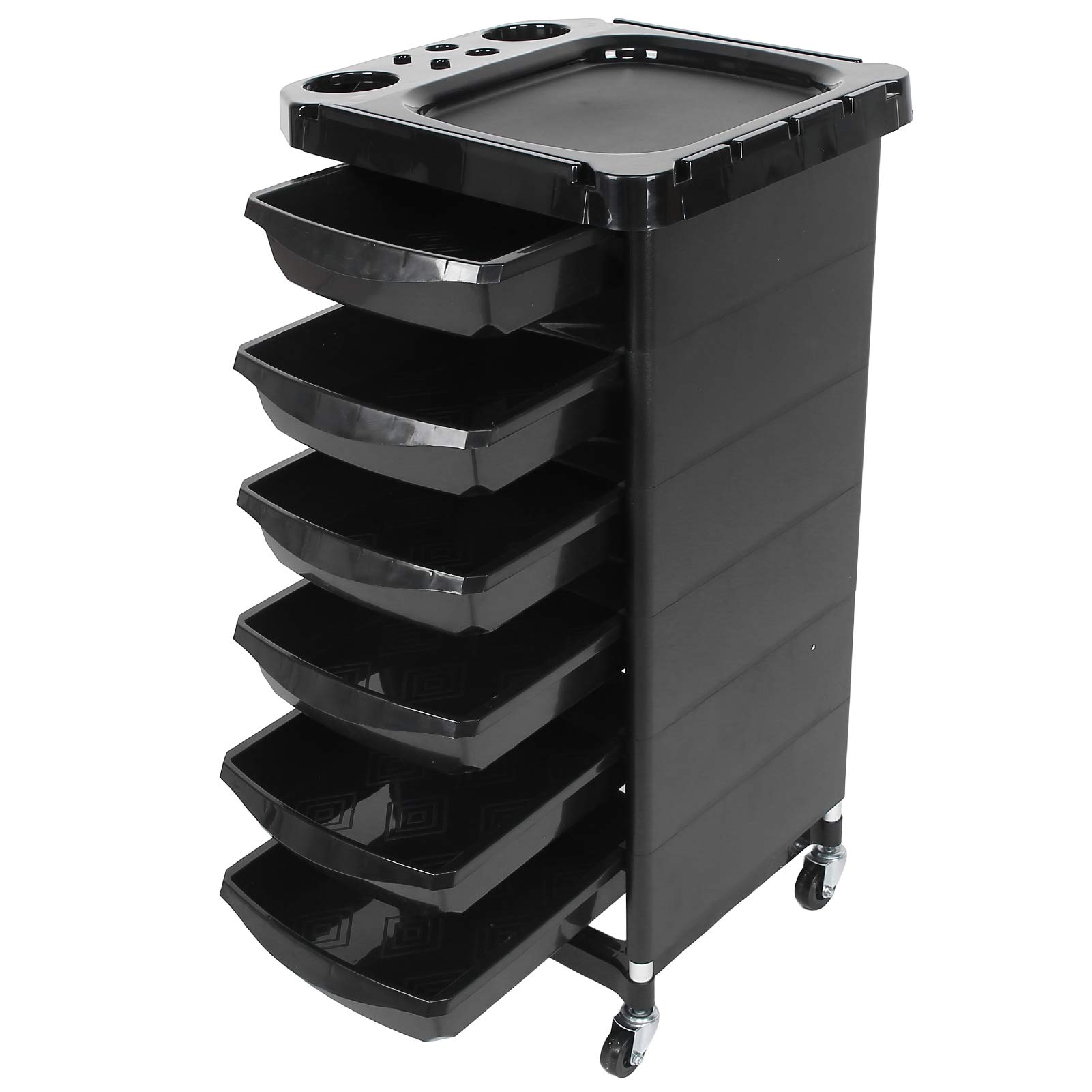 EVTSCAN 5-Tier Rolling Hair Salon Cart - Portable Styling Trolley for Hairdressers & Barbers - Mobile Storage Organizer for Salon Tools, Scissors, Combs & Hair Products - Perfect for Salon, Home & Professional Use