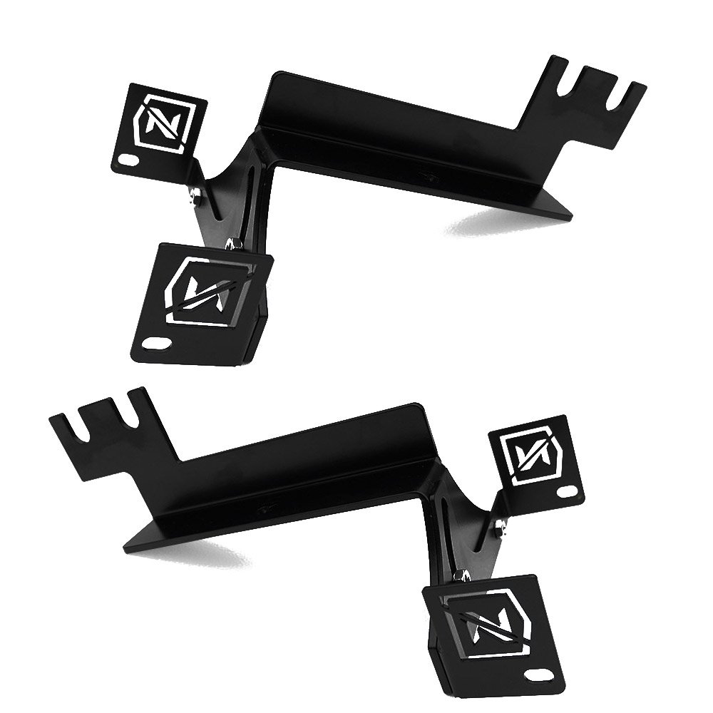2014-2018 Chevrolet Silverado 1500 Rear Bumper LED Light Mounting Bracket - Fits ZROADZ 6 Inch LED Lights (Lights Not Included) - Heavy Duty Black Powder Coated - Off Road Lighting Accessory for Truck & SUV - PN Z382082