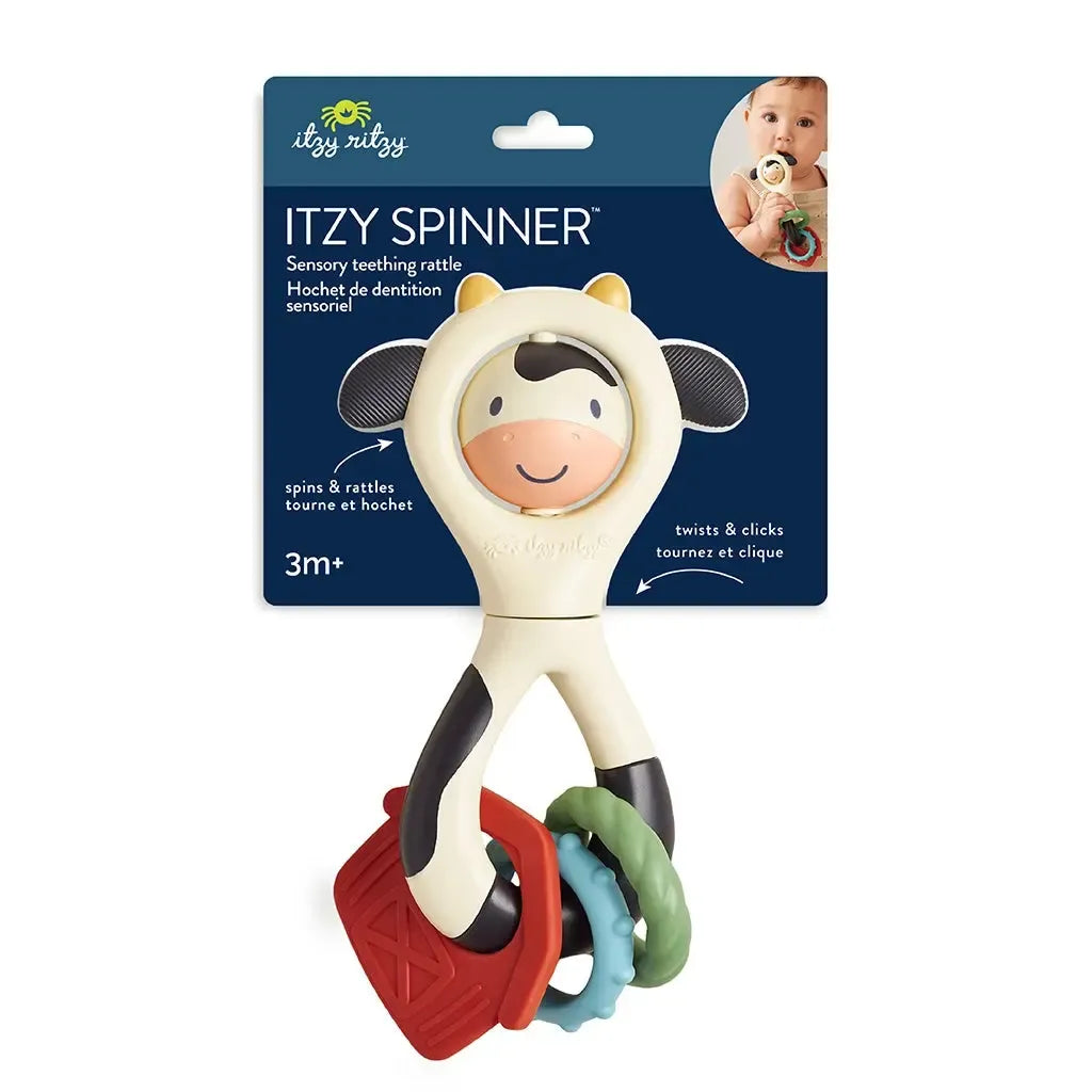 Itzy Ritzy Itzy Spinner - Fun & Interactive Baby Toy for Sensory Play, Motor Skills Development - Perfect for Playtime, Travel & Daycare Activities