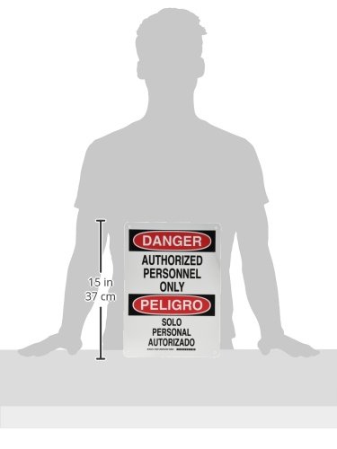 Brady 124047 Bilingual 'Authorized Personnel Only/Solo Personal Autorizado' Safety Sign - 14