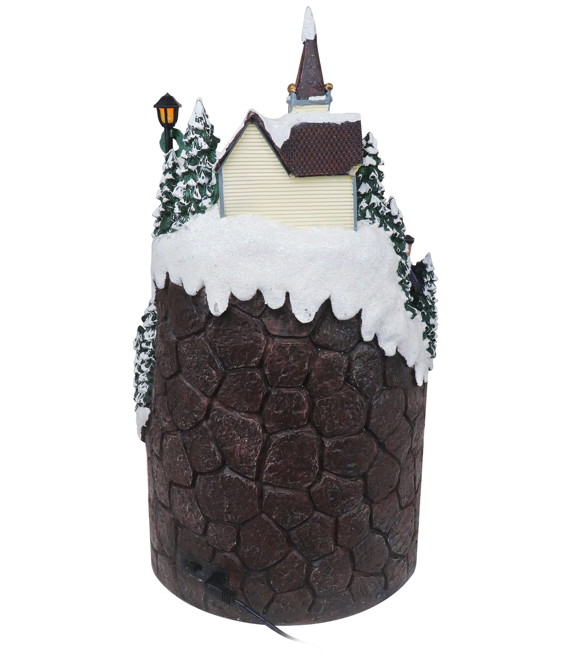 Christmas Village Mountain Houses with Moving Train - LED Lighted Musical Snow Village Collectible Set - Perfect for Holiday Home Decor, Christmas Tree Displays & Gift Giving - Ideal for Mantel Decorations, Winter Wonderland Displays & Family Gatherings