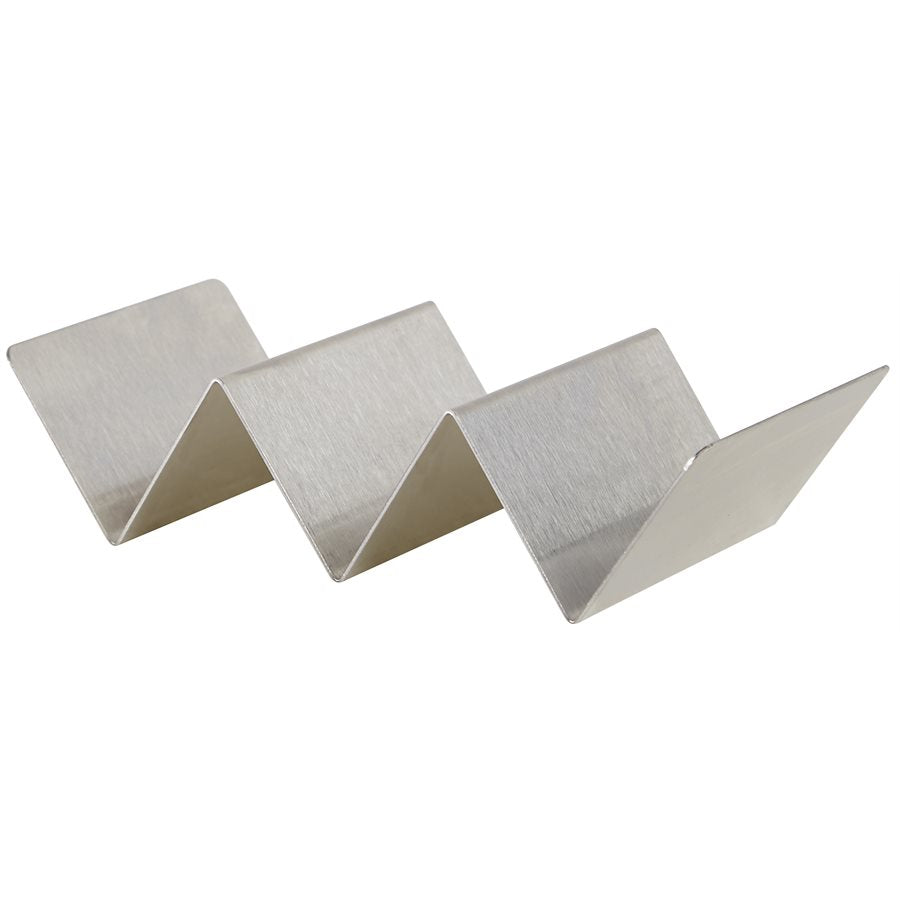 Winco Stainless Steel Taco Holder - 2 & 3 Slot Taco Stand for Kitchen, Party & BBQ | Durable Taco Shell Rack for Easy Serving & Entertaining