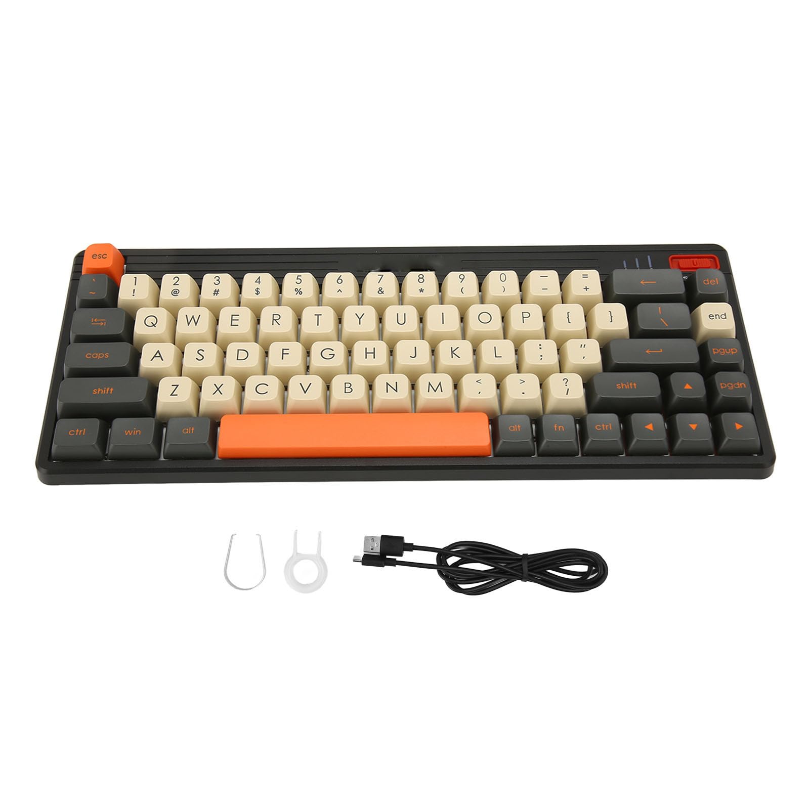 Plyisty Hot Swappable Mechanical Keyboard - RGB Backlit, USB Wired & 2.4G/5.0 Wireless, Compatible with Windows & Mac - Perfect for Gaming, Office Work & Typing