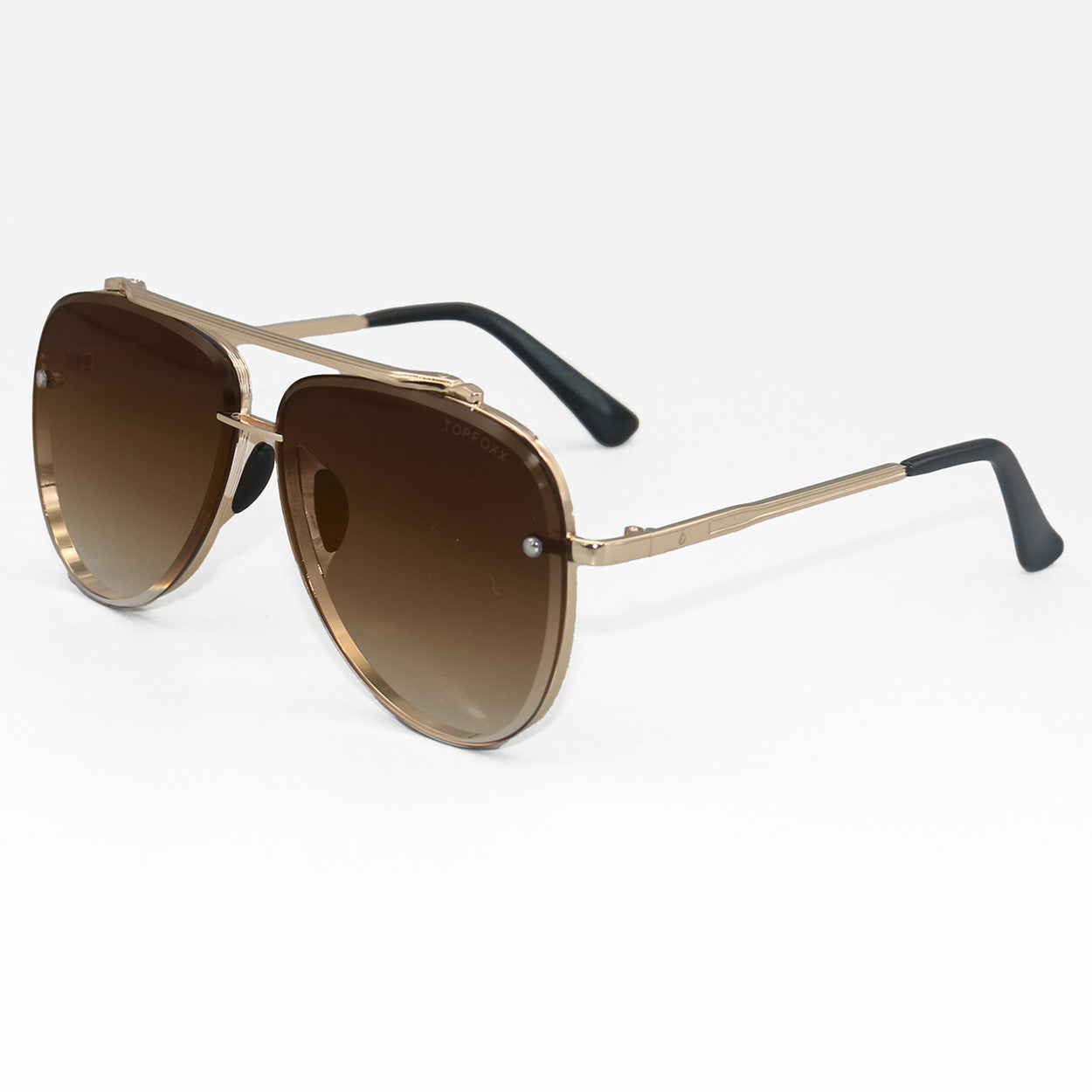 Luna Tangle-Free Faded Brown Aviator Sunglasses for Women & Men - UV400 Protection, Lightweight & Stylish - Perfect for Driving, Beach, Travel & Outdoor Activities
