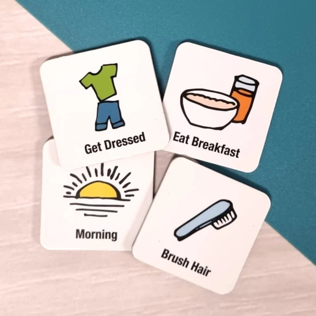 Preppd Kids Morning & Evening Magnetic Routine Chart (A4) - Daily Schedule Planner for Children's Routine Tasks - Perfect for Home, Classroom & Montessori Learning