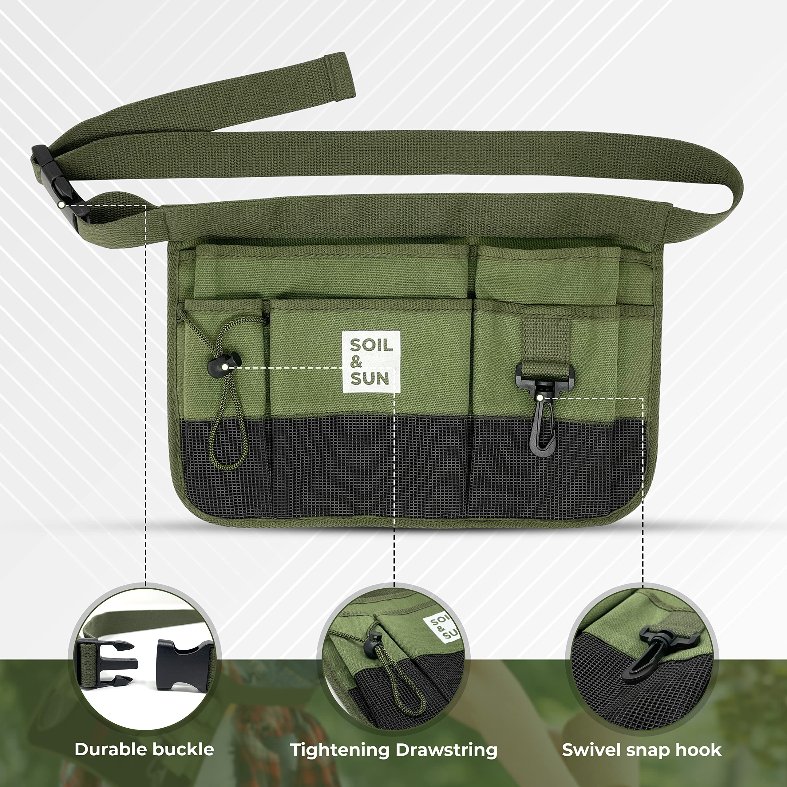 Women's Garden Tool Belt - Heavy Duty Canvas Waist Apron with Multiple Pockets for Gardening, Teaching & DIY Projects | Perfect for Outdoor Work, Classroom Use & Home Improvement Tasks