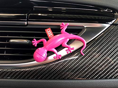 Audi Gecko Car Air Freshener - Pink Sweet Floral Scent for Fresh & Pleasant Driving Experience | Long-Lasting Fragrance for Cars, Trucks & Vehicles