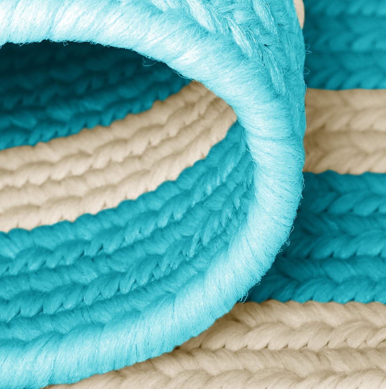 La Playa Rugs 2' x 10' Aqua Blue Runner Rug - Perfect for Hallways, Entryways, and Narrow Spaces