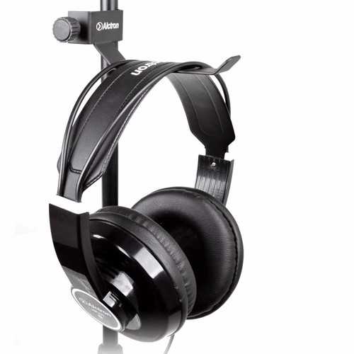 Alctron MAS001 Adjustable Metal Headphone Stand - Durable Monitor & Earphone Holder with Hook for Studio, Gaming & Office Use