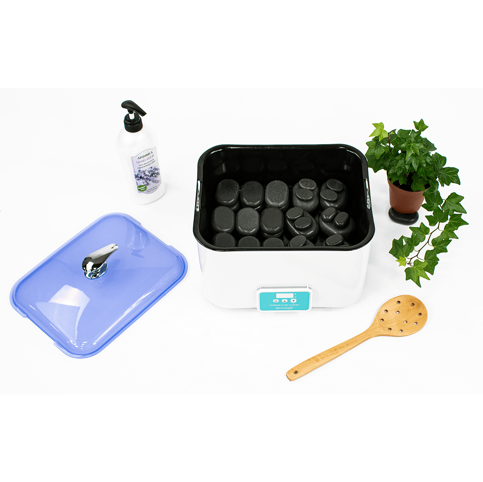 Professional Digital Display Massage Stone Heater & Warmer for Hot Stone Therapy - Perfect for Spa, Salon, and Home Relaxation Treatments
