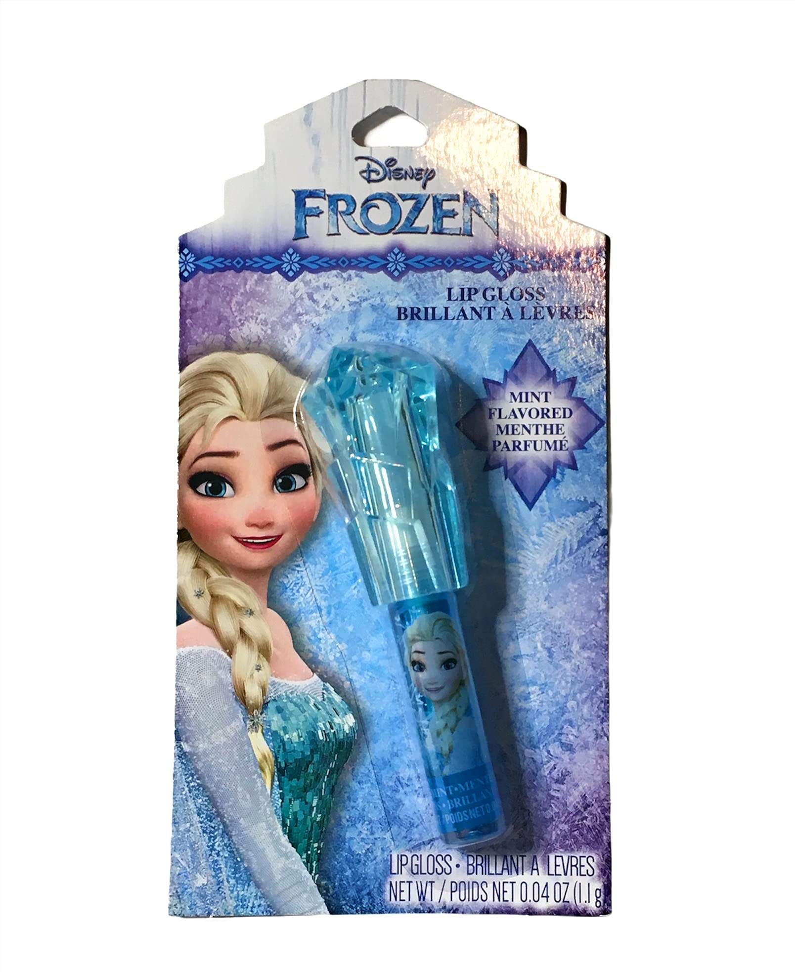 Disney Frozen Sheer Glitter Liquid Lip Gloss - 0.04 oz, Mint Flavored, Shimmering Lip Shine for Kids & Teens - Perfect for Parties, Cosplay, and Everyday Wear