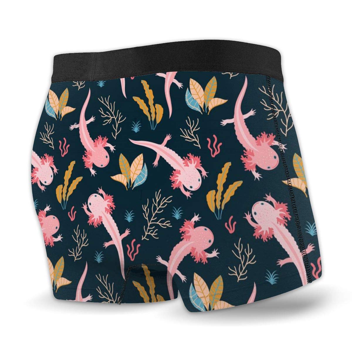 **Men's Pink Axolotl Seaweed Boxer Shorts - Soft & Comfortable Underwear for Lounge, Sleep & Casual Wear**