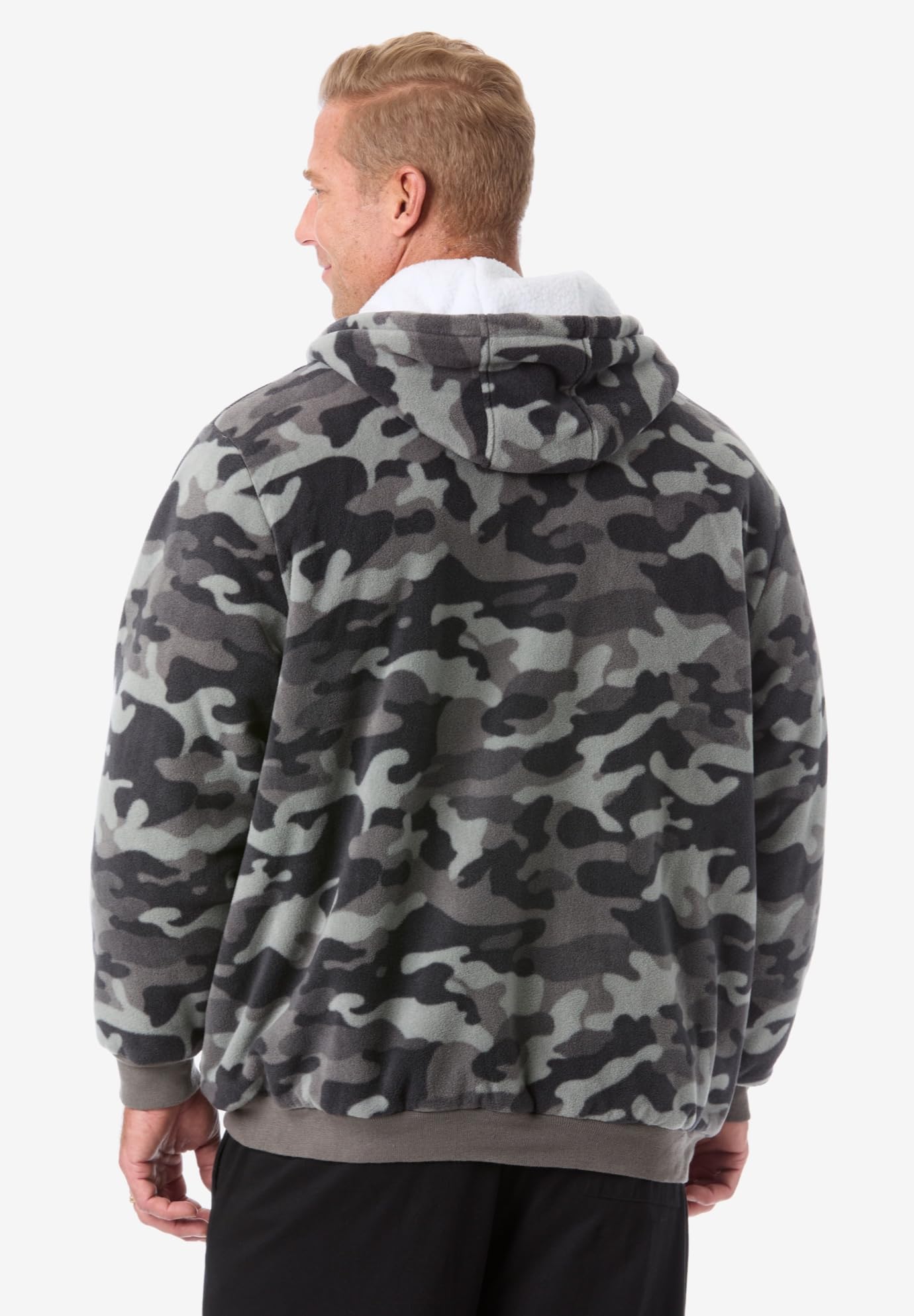 KingSize Men's Big & Tall Explorer Plush Fleece Hoodie - Soft & Warm Winter Pullover for Outdoor Activities, Camping & Casual Wear