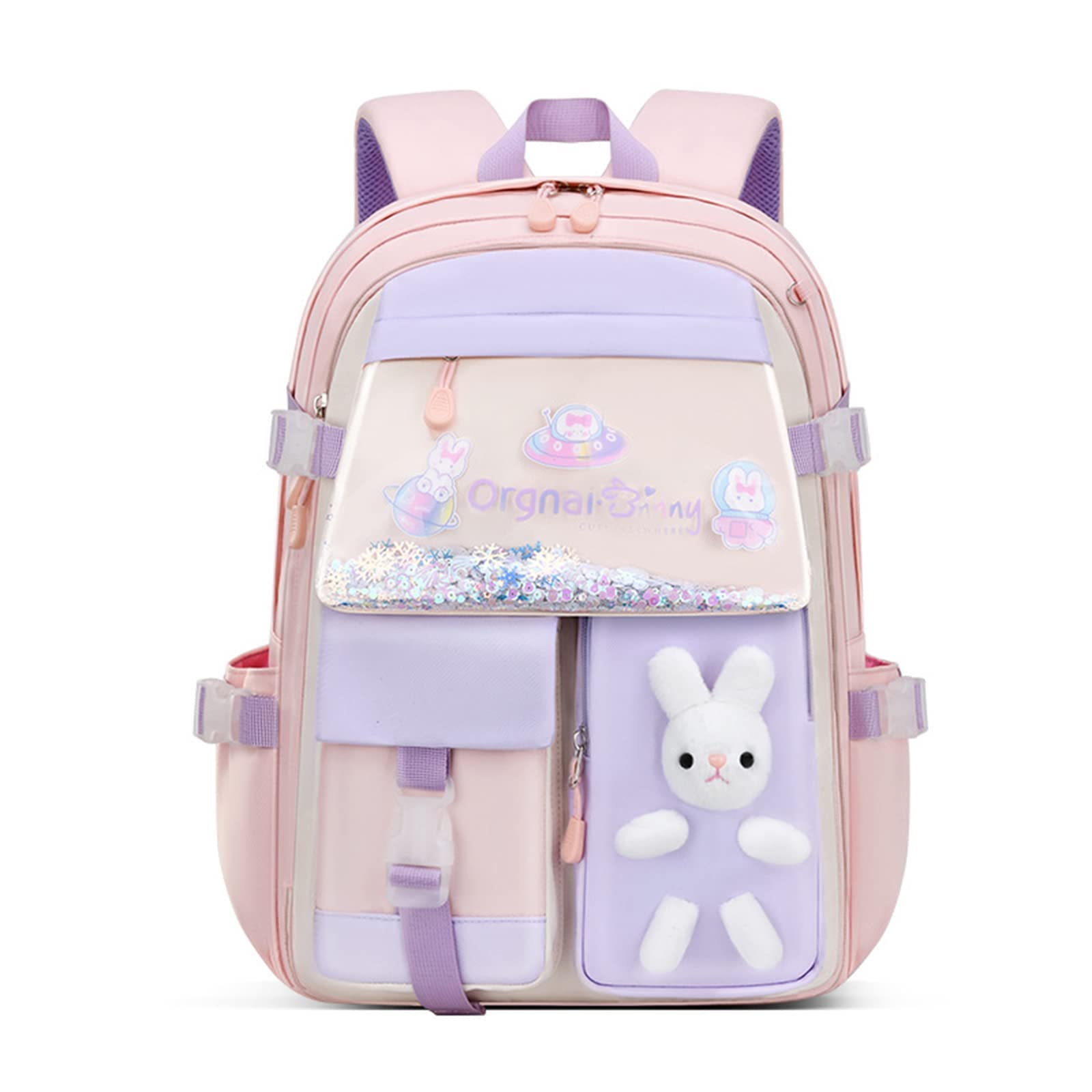 Cute Bunny Backpack for Girls - Kawaii School Bookbag with Adjustable Straps - Perfect for School, Travel & Daily Use