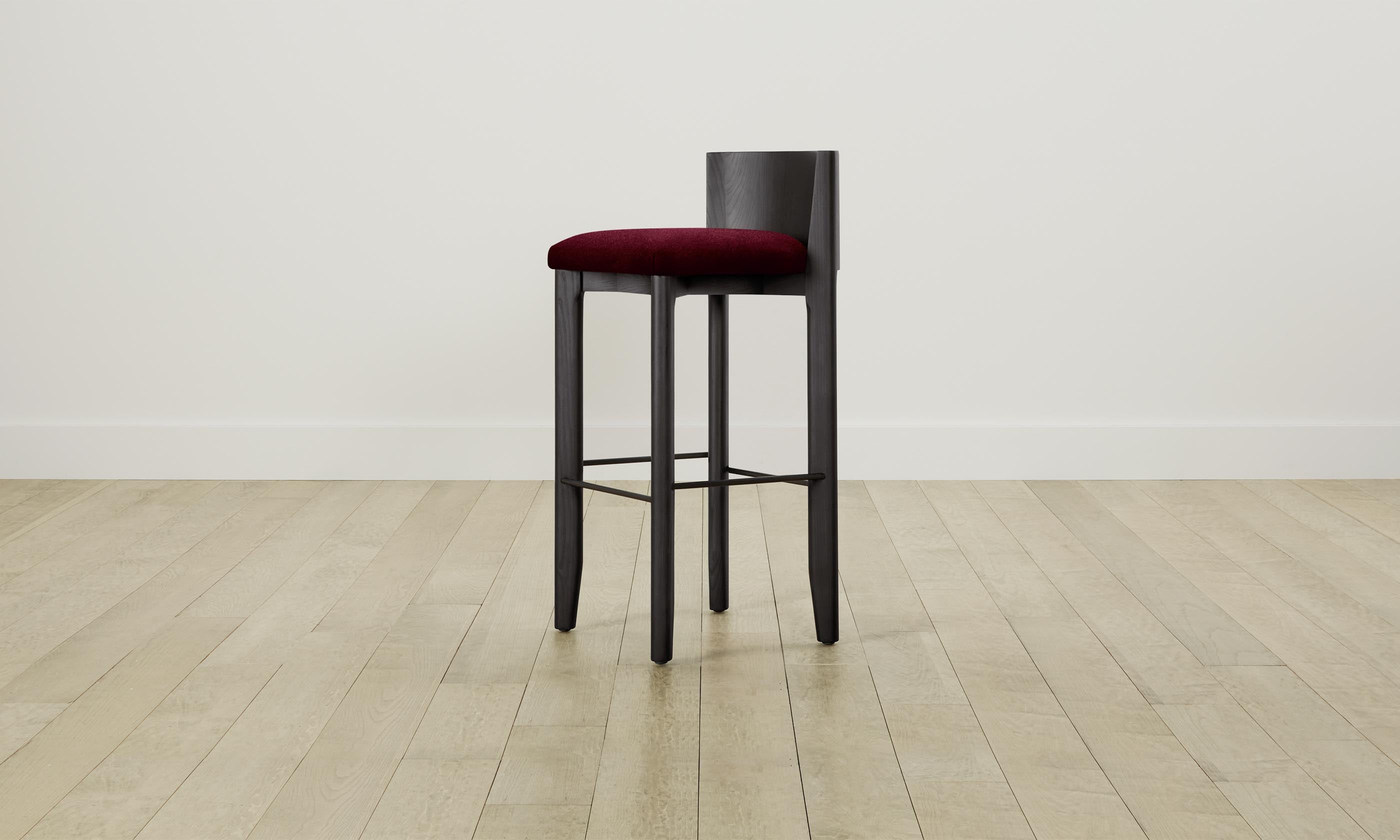 Premium Mohair Crimson Bar & Counter Stool - The Delancey - Modern Kitchen & Dining Stool for Home Bars, Breakfast Nooks & Restaurant Seating