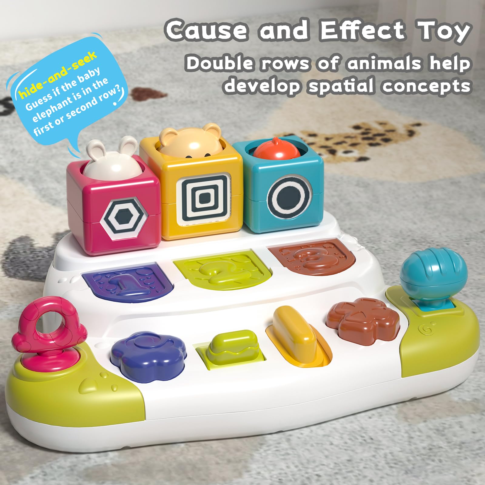 Montessori Pop-Up Animal Toys for 1-3 Year Olds - Early Learning Gifts for Babies 9-18 Months | Interactive Play & Birthday Presents