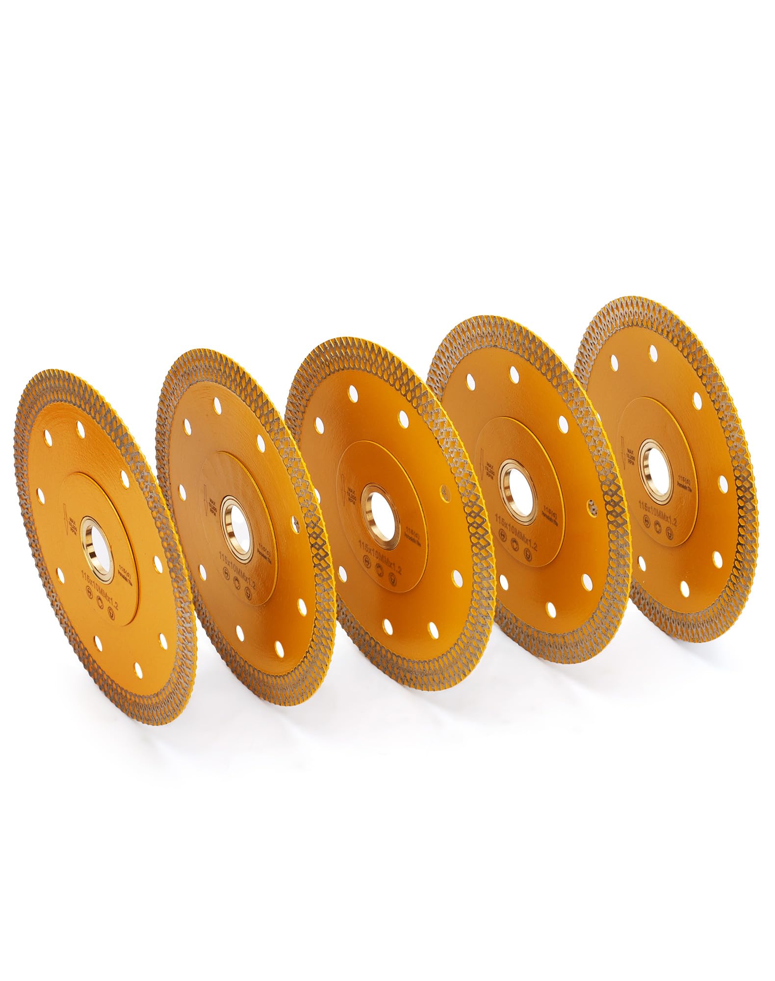 OSTEK 5-Pack 4.5 Inch Super Thin Diamond Tile Blade - Premium Porcelain Granite Marble Ceramic Cutting Disc - Perfect for DIY Home Renovation & Professional Tile Installation Projects