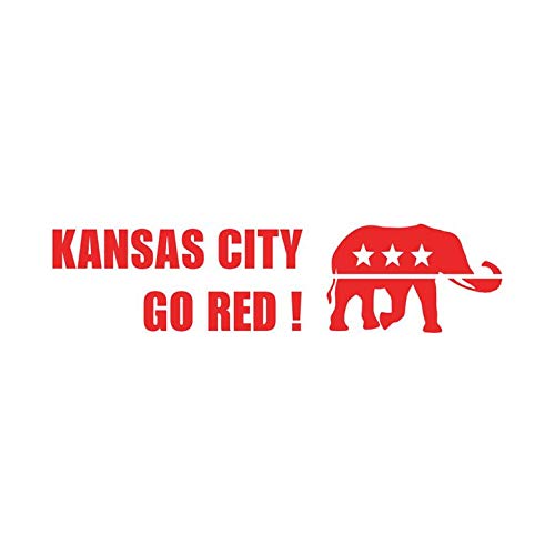 Kansas City GO RED Republican Party Sticker - Car & Laptop Decal for Elections, Voting, Political Support | Show Your GOP Pride on Vehicles, Windows, Walls