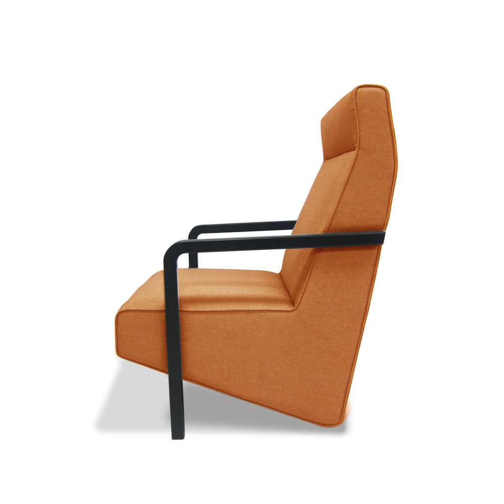 Swaff Armchair in Orange - Modern Comfortable Lounge Chair for Living Room, Bedroom & Office - Perfect for Relaxing, Reading & Decor