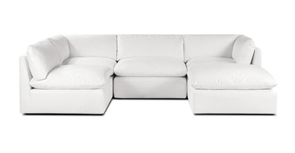 5-Seat Davos Modular U-Shaped Sectional Sofa - Modern L-Shaped Couch for Living Room, Family Room & Home Theater