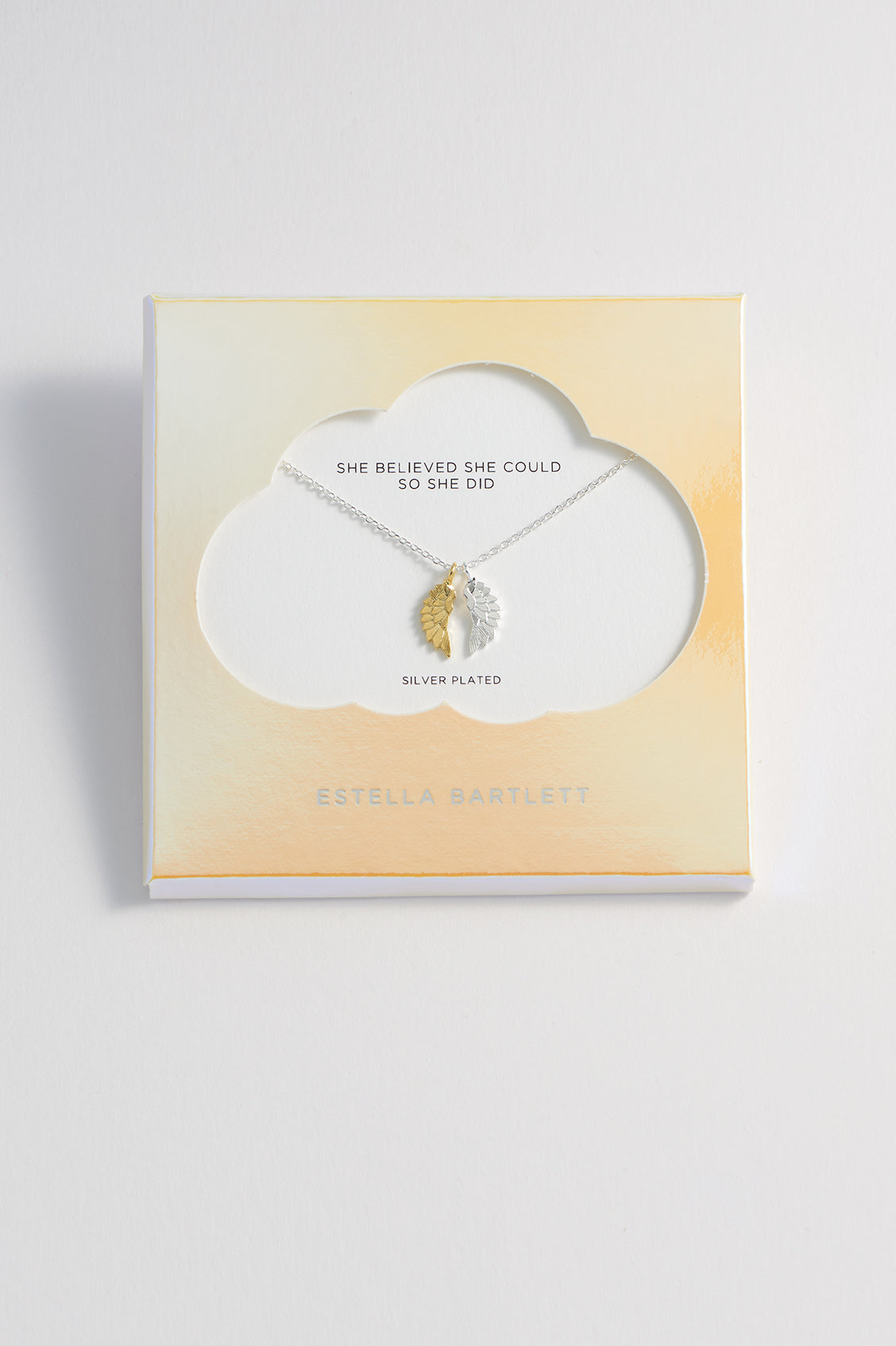 Wings Necklace Eb1131C - Elegant Silver Wing Pendant for Women - Perfect for Everyday Wear, Gifts & Special Occasions