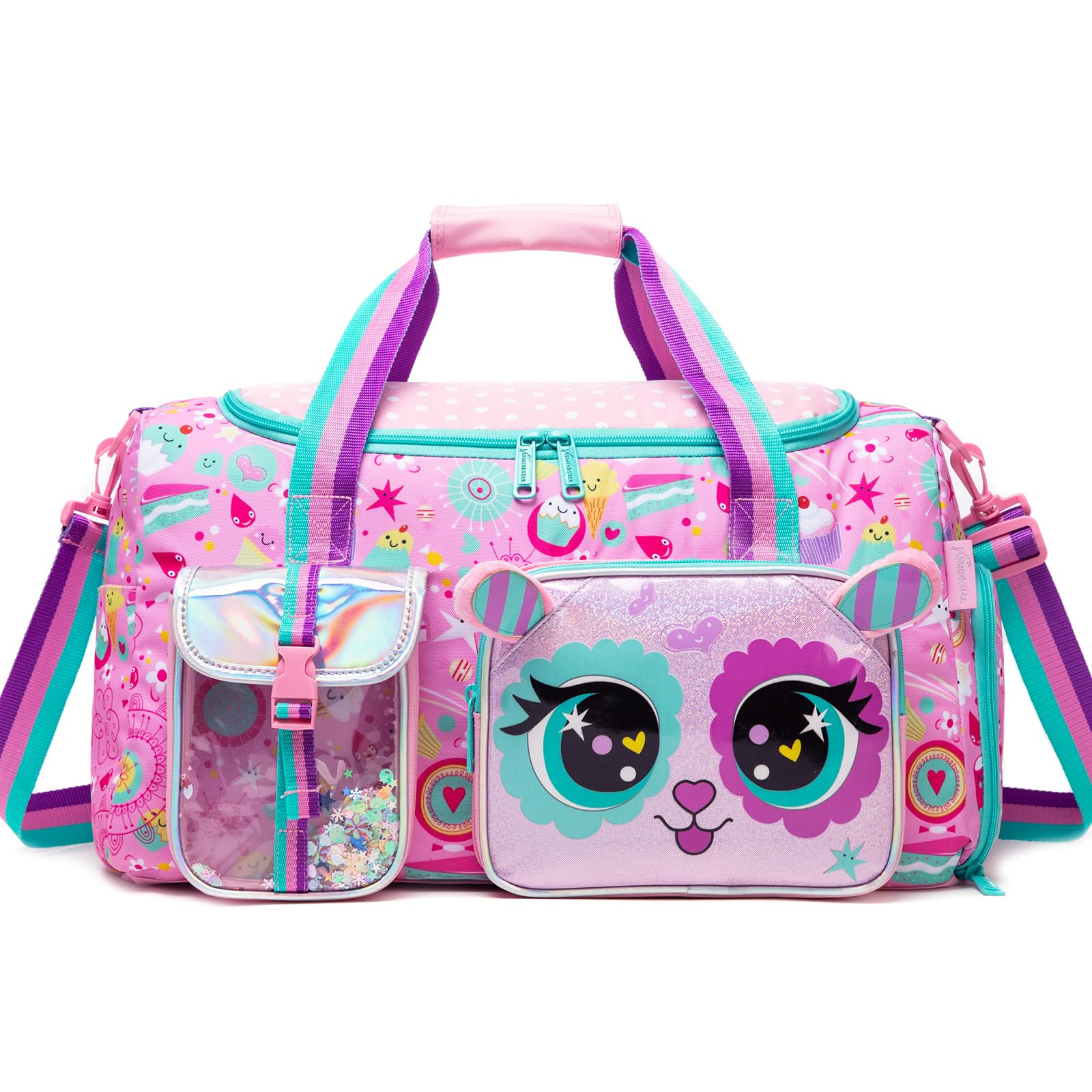 **Kids Duffle Bag for Girls - Travel, Dance, Gym & Overnight Weekender Bag with Shoe Compartment | Perfect for School, Sports & Weekend Getaways**