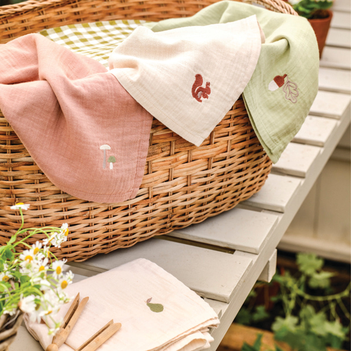 Organic Cotton Gauze Muslin Swaddle Blankets - Soft Breathable Baby Receiving Blankets for Newborns, Swaddling, Nursing, and Burping Cloths - Perfect for Nursery, Daycare, and Travel