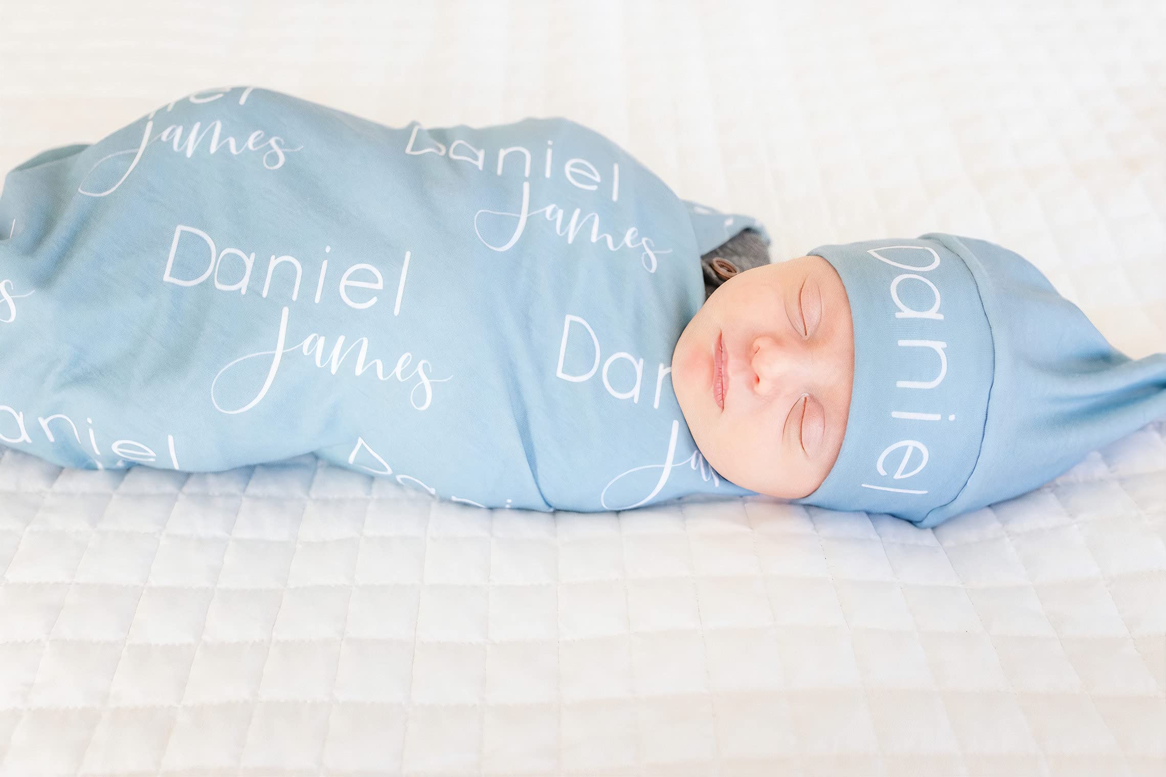 Personalized Baby Blanket with Monogram - Custom Name Blanket for Newborns | Soft & Cozy Baby Gift for Girls & Boys | Perfect for Nursery, Christening & First Birthday Gifts