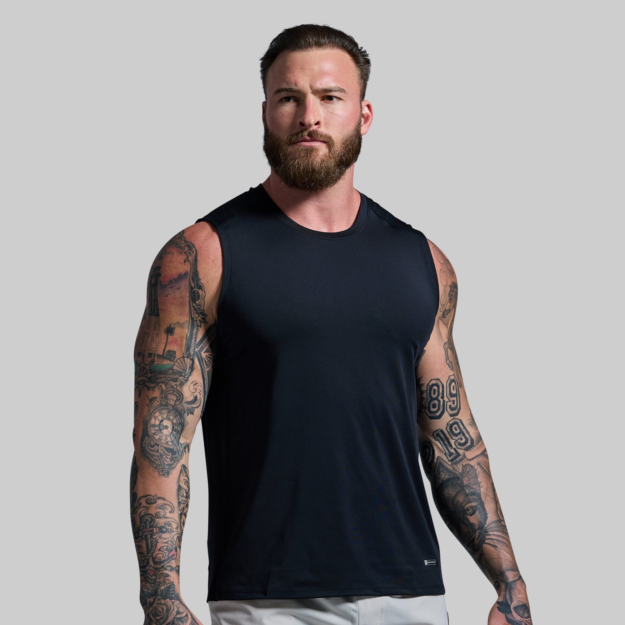 Men's Workout Muscle Tank Top - Breathable & Comfortable Gym Shirt for Training (Black) | Perfect for Weightlifting, Running & Fitness