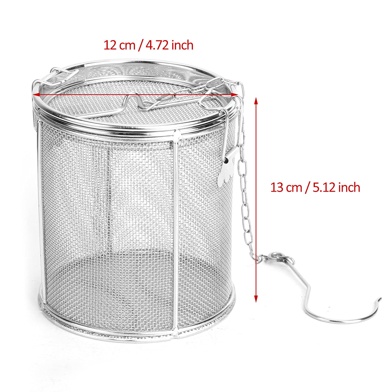 Premium Stainless Steel Large Capacity Seasoning Strainer - Tea, Soup & Spice Filter Basket with Fine Mesh (3#) - Perfect for Cooking, Brewing & Baking